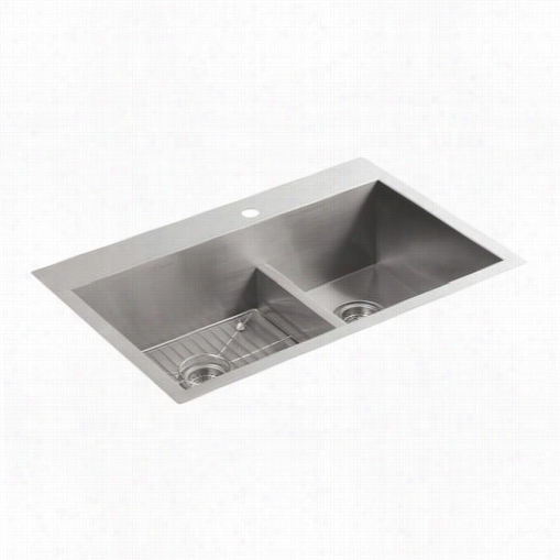 Kohler K-3839 Vaulr Vigorous Divide Undermount  Doubpe Larg/meium Bowl Kitchen Sink