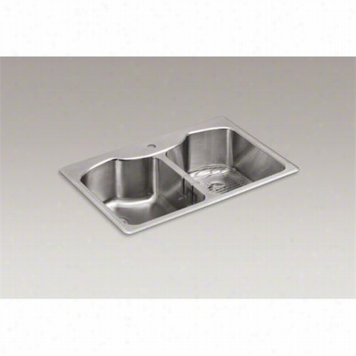 Kohler K-3842-1-na Octave Single Hoole Top Rise Douvlee Qual Stainless Case-harden Kitchen Sinkk