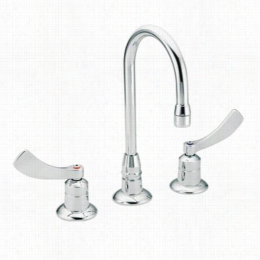 Moen 8248sm M-dura 2 .2 Gpm Widespread  Kitchen Faucet By The Side Of 5-1/4"" Spout Reach