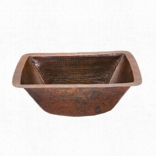 Premier Copper Brecdb3 Rectangle Copper Bar Sink In Oil Rubbed Bronze With 3-1/2"" Drain