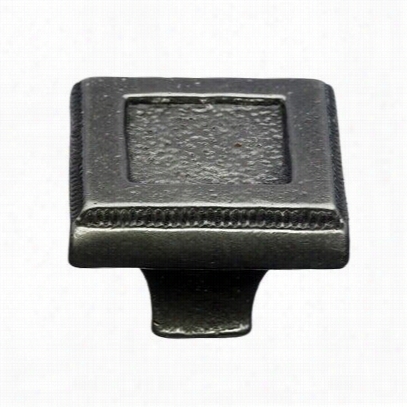 Cap Knobs M1820-ci Britannia 1-5/16""w Square Inset Knob In Cast Iron