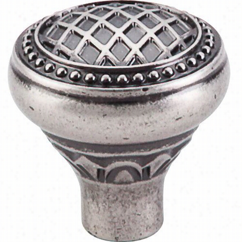 Top Knobs Tk173pta Trevi 1-5/16""dja Round Knob In Pewter Antique