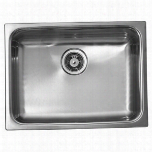 Ukino X Un610 24"" Single Basin Stai Nless Sgeel Dual Mount Kigchen Sink