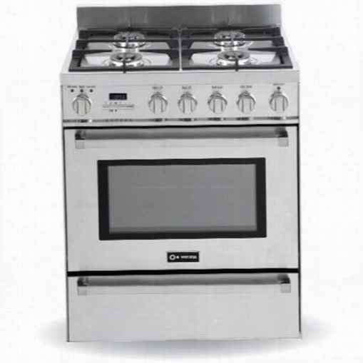 Verona Vefsge304pss 30"" Self Cleaning Dual Fuel Arnge With 4 Sealed Burners