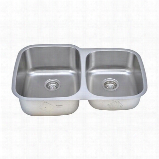 Wells Sinkware Cmu3221-97 Craftsmen 32-1/8"" X 20-5/8"" X 9"" 1b Gauge Double-bowl Topmount Stainless Steel Sink