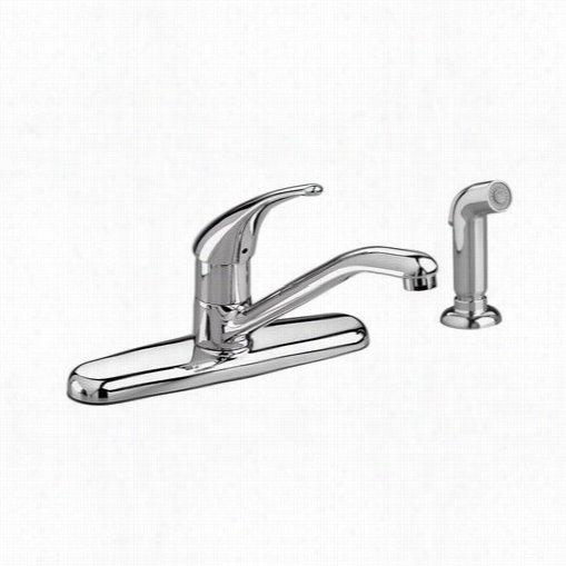 American Criterion 4175.501f15.002 Colony Soft Seivel Spout Kitchwn Faucet In Chrome With 1.5 Gpm Aerator And Party Foam