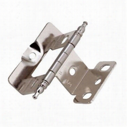 Amerock Cm3175tm-g9 Sterling Nickel Inset Full Wrap Hinge With Mi Narets