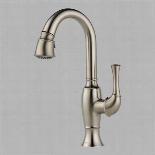 Brizo 63903lf-ss Talo Single Handle Pull Down Bar/prep Faucet In Stainless