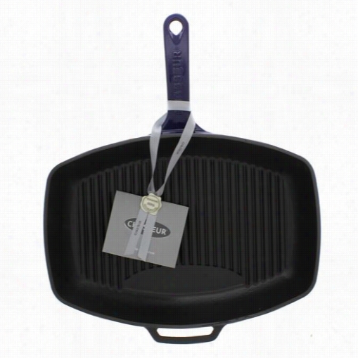 Chasseur Ci_3140_bl____ci_23 8"" X 12"" Cast Iron Reftangular Grill Pan In Pedantic 