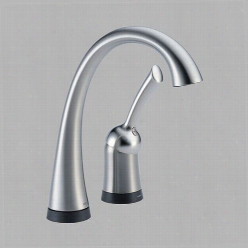 Delta 1980t-ar-dst Pilar Single Haft Bar/prep Faucet With Touch2o Technology In Arctic Stainless