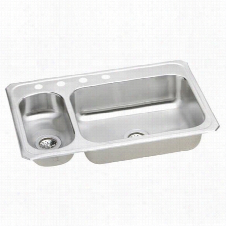 Elkay Cmr33220 Cele Brity 33"" Top Mount Double Bowl Stainless Stee Lsink