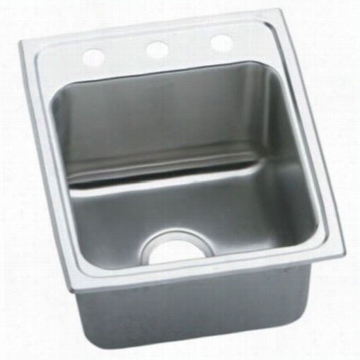 Elkay Dlrq172210 Gourmet Lutertone 17"" X 22"" X 10-1/8"" Single Bowl Top Muont Sink With Quick-clip Mounting System