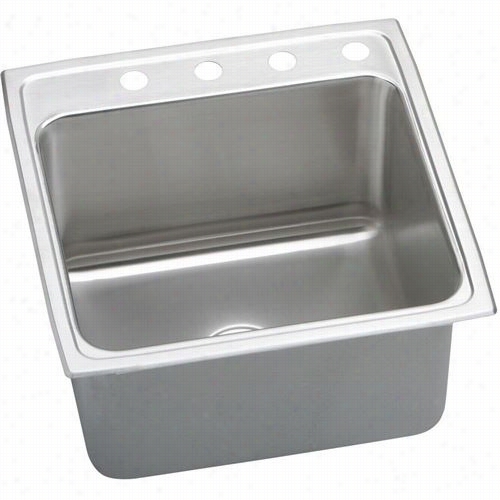 Elkay Dlrq222212 Gourmet  Lustertone 222"" X 22"&quo T; X 12-1/8"&qot; Single Bowl Top Mount Sink Wth Quick-clip Mountong System