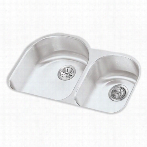 Elkay Eluh311910r Lustertone Deep Increase Twofold Bowl Undermount Sink Small Bowl Steady Right