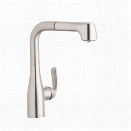 Elkay Lkgt2041nk Gourmet Low Lead Compliant Single Handle Bar Faucet In Brushed Nickel