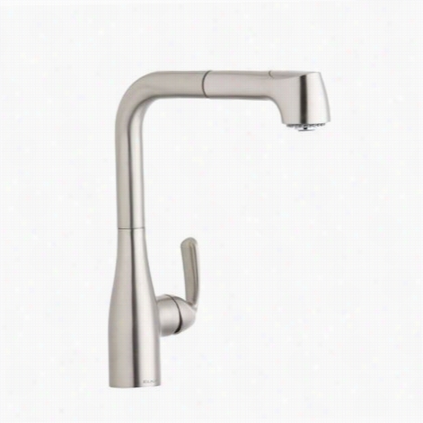 Elkay Lklfgt2041nk Gourmet  Low L Ad Compliant Sigle Handle Kitchen Faucet In Brushed Nickel