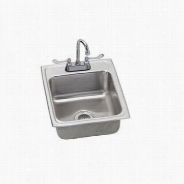 Elkay Lr1720c Lustertone 17"" X 20"" Sink Bundle With Faucet And Drain