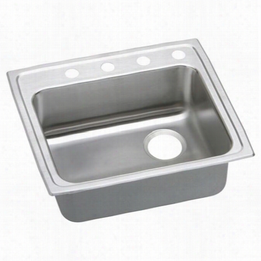 Elkay Lrad221965r Gourmet 22"" X 19-1/2"" Single Basin Drop In Kitchdn Sink With 6-1/ 2""d And Off-centered Right Drain Opening