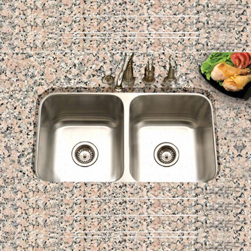 Houzer Std-2100-1 Eston Undermount 50/50 Doubbe Bowl Kutcchen Sink-s1ngle Box Ppavk