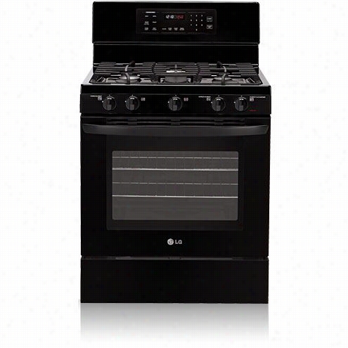 Lg Lrg3093sb 5.4 C.ft. Free Standing Aeriform Fluid Range In Smooth Black