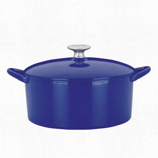 Mario Batali 826798 6 Quart Cobalt Enameled Cast Iro N Make Full Dutch Oven