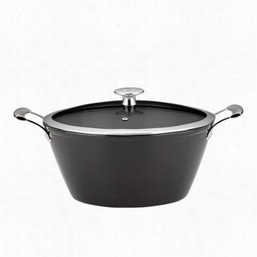 Mario Batali 826812 3 Uart Lite Black Round Casserole With Cover