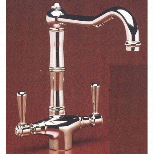 Rohl A1679lp-2 Rustic Kithcen Lead Free  Compliznt Double Handle 1 Hole Kitchen Faucet With Porcelain Lever