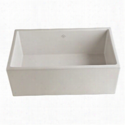 Rohl Ms3018bss Haws Contemporary Classic Siingle Bowl Fireclay Apron Kit Open Sink In Biscuit