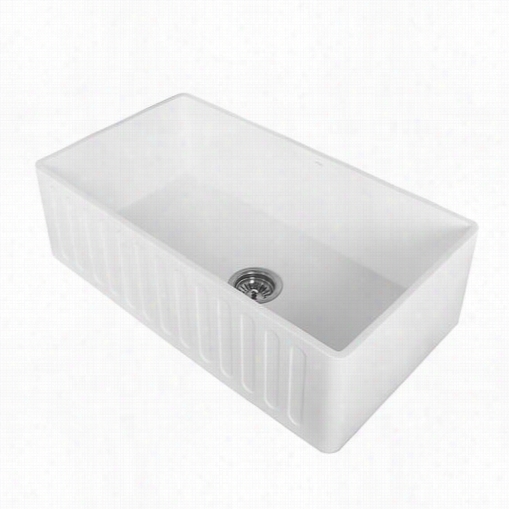 Vigo Vgra3618cs 36"" Matte Stone Farmhouse Sink In Mattew Hitte