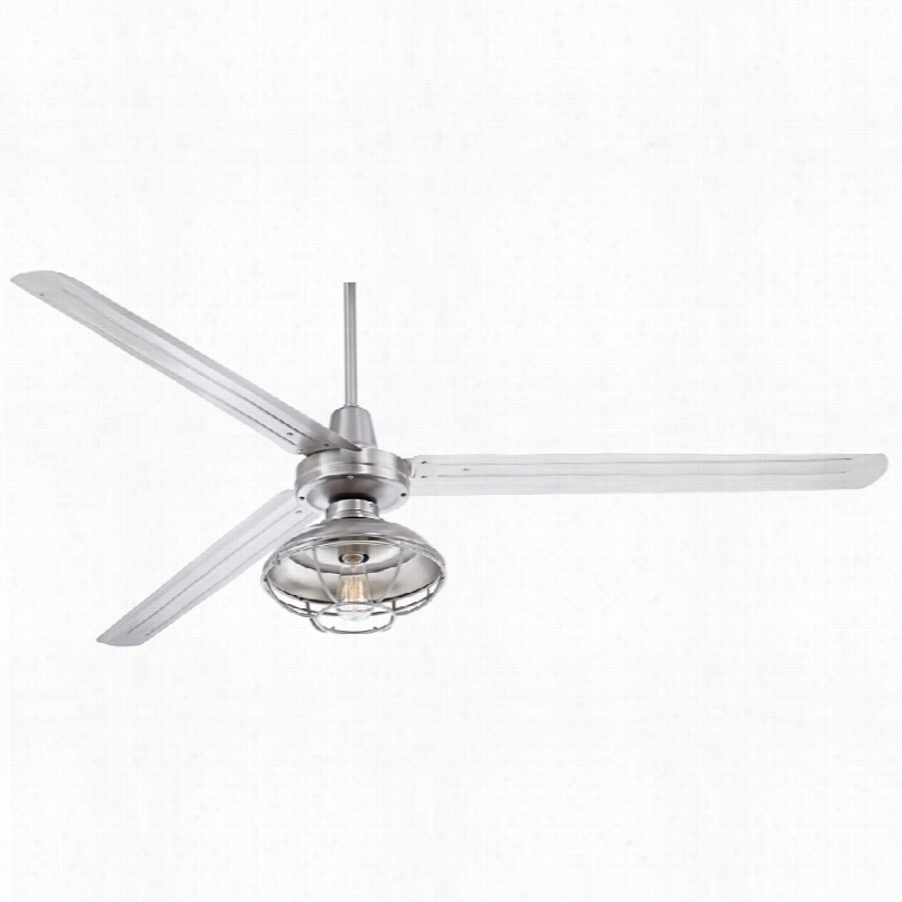 Contemporary 72"" Turbina Xl Fra Nklin Park Brushed Steel Ceiling Fan