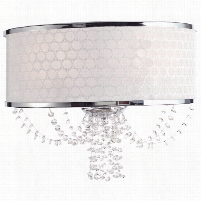 Contemporary Alure Silk Shade With Crystal Crystorma Wall Scconce