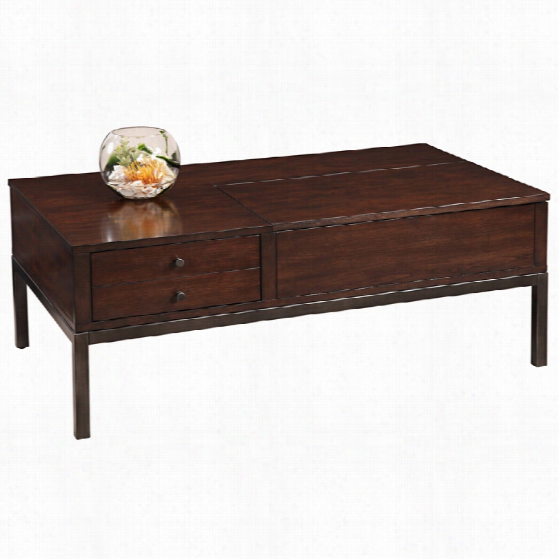 Contemporart Amherst 1-drawer Tobacco Hardw Ood Cocktail Table