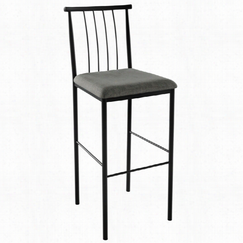 Contemporary Amisco Alan Contemporary Textured Black Shoal Stool