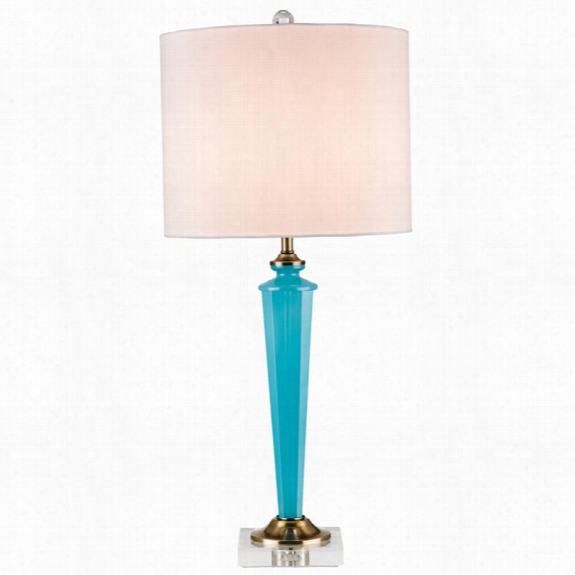 Contemporary Andalucia Light Blue Glass Currey And Company Table Lamp