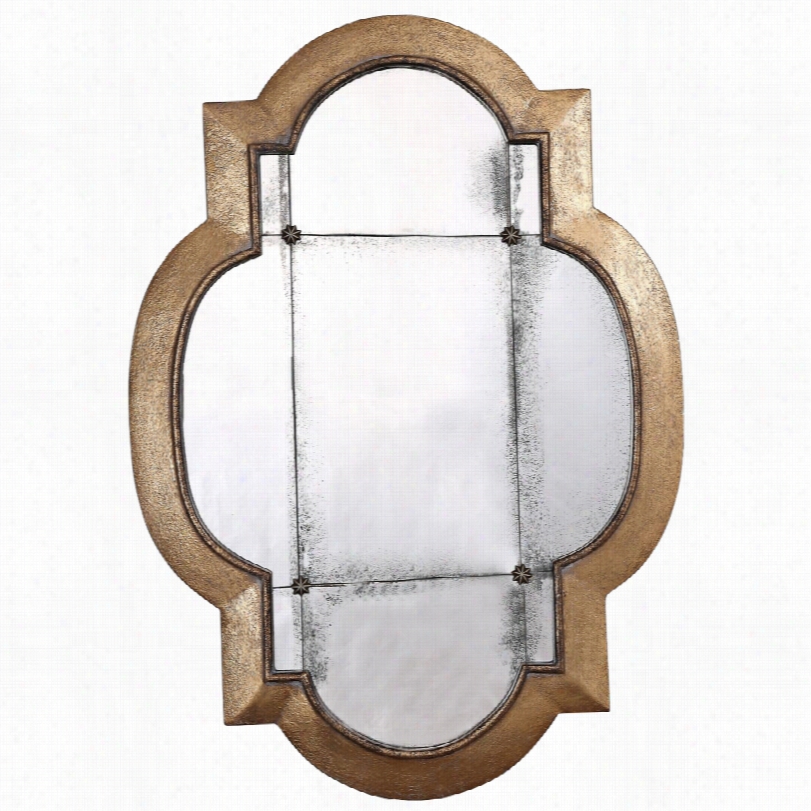 Contemporary Andorra Lod Leaf Framed Wall Mirror-29x41