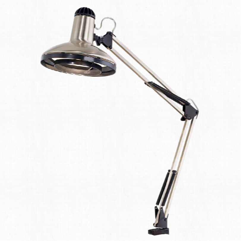 Contemporary Architect Brushed Steeel Adjustable Desk Lamp