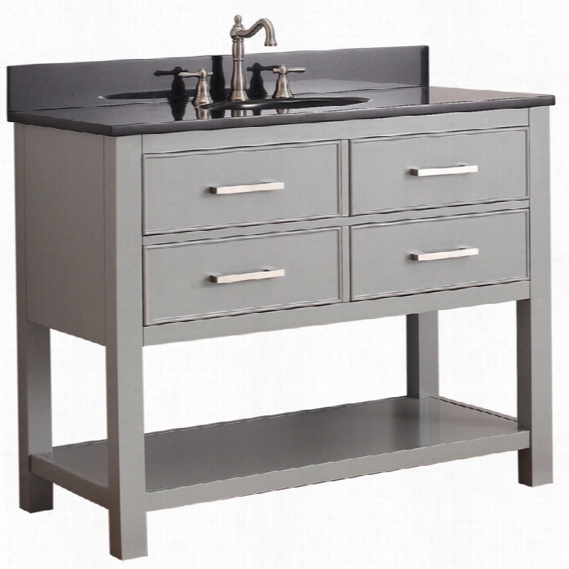 Contemporary Avan Ity Brooks  Black Top Ggray Particular Sink Vanity