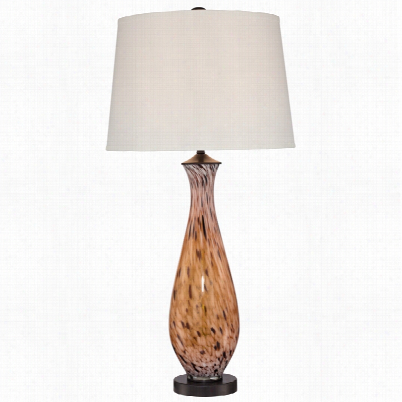 Contempoarry Ayden Amber3 5-inch-h Art Glass Taable Lamp