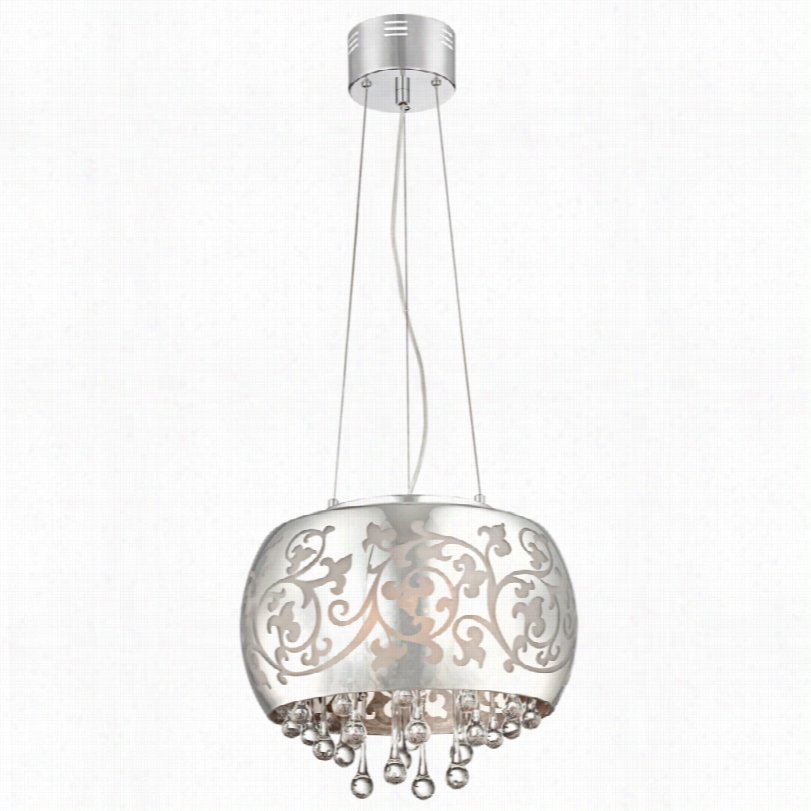 Contemporary Ballantine Etcjed Glass 15 3/4-inch-w Pendant Light