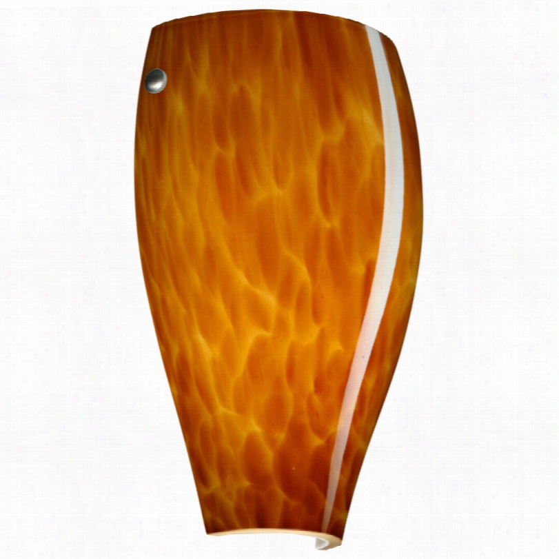 Contemporary Bea Chelsea Amber Cloud Glass 11-inch-h Sconce