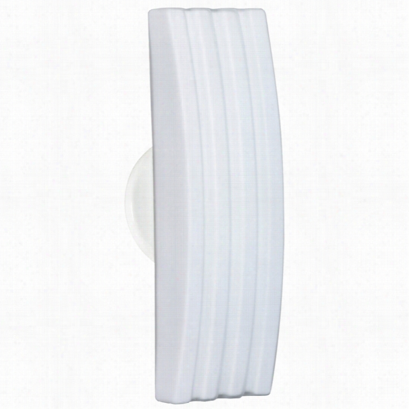 Contemporary Besa Make ~ White Opal Glass 13 1/2-inch-h Outdoor Wall Frivolous