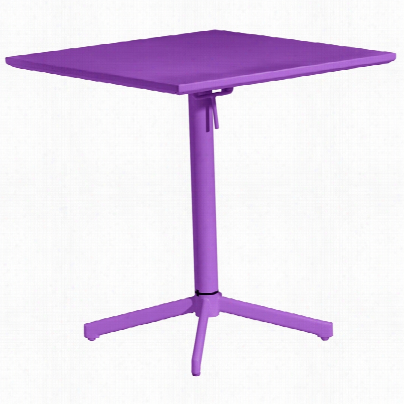 Cohtemporary Big Wave Purple Zuo Outdoor Folding Table -27 3/4-inches-w