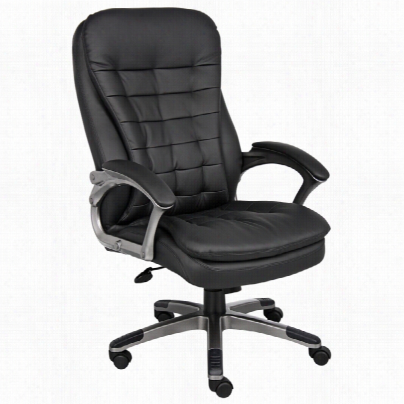 Contemporary Boss Black High-back 31 1/2-inc-w Executive Chair