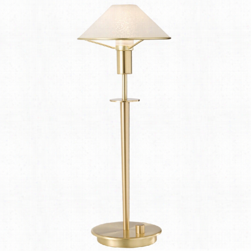 Contemporary Brushed Brass Satin White5 3/4-inch-w Holtkoetter Deesk Lamp