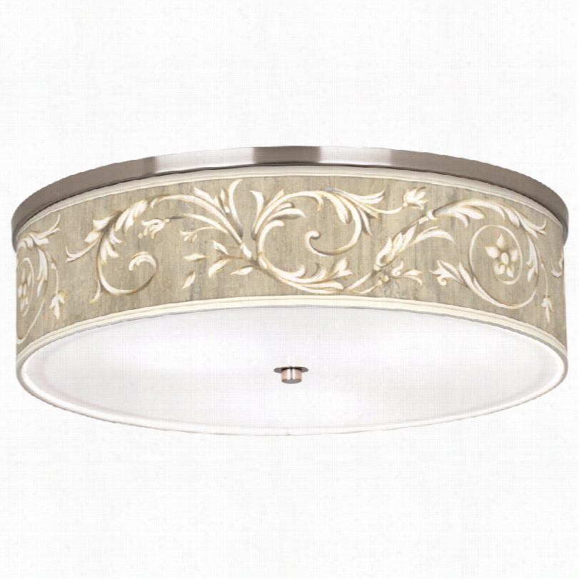 Contemoorary Brushed Nickel Laurel Court  Flushmount Ceiling Illustration