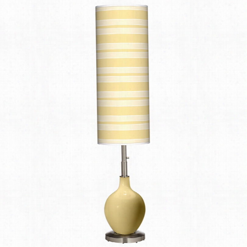 Contemporary Butter Up Bold Stripe Brudhed Steel Modern Ovo Floor Lamp