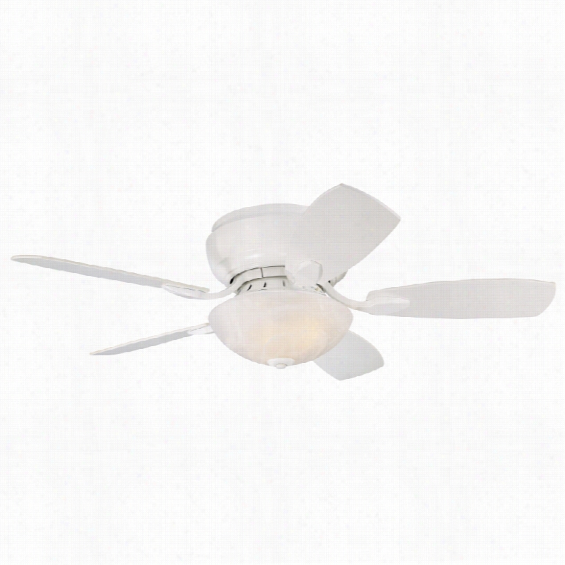 Contemporary Casa Habitat Hugger Ceiling Fan - 44"" White