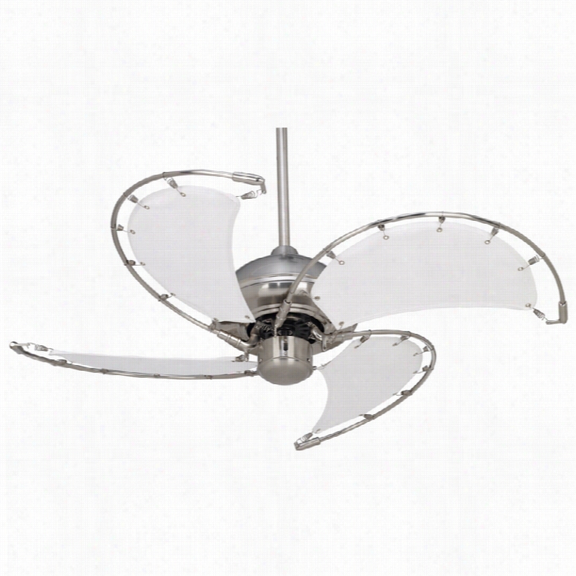 Contemporary Casa Vieja Aerial Ceiling Fan - 40"" Nickel With White