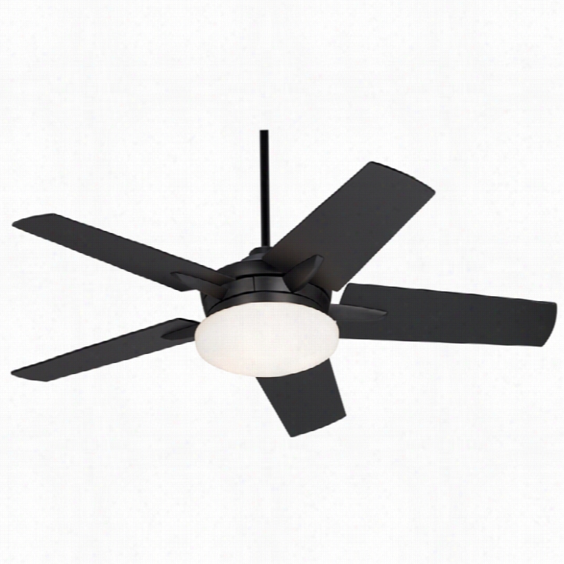 Contemporary Casa Vieja Endeavor Ceiling Fan - 52"" Mattee Black