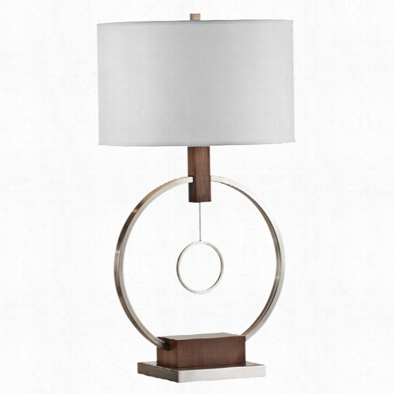 Contemporary Centered Brushed Nickelm Odern 29 -inch-h Nova Table Lamp